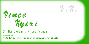 vince nyiri business card